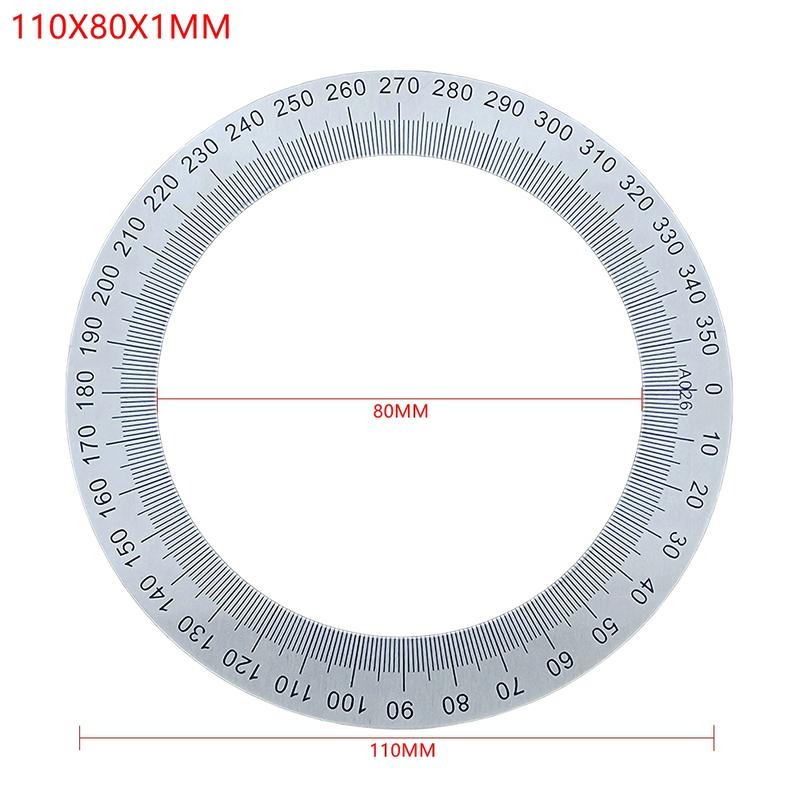 Stainless Steel Lathe Dial Disc 360 Degree Disc Universal Measuring Disc (Diameter:70 110 120 130 90 120 170 190 200MM)