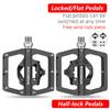 ROCKBROS Bicycle Pedal Non-Slip MTB Bike Pedals Aluminum Alloy Flat Platform Applicable SPD Half-lock Pedal Cycling Accessories