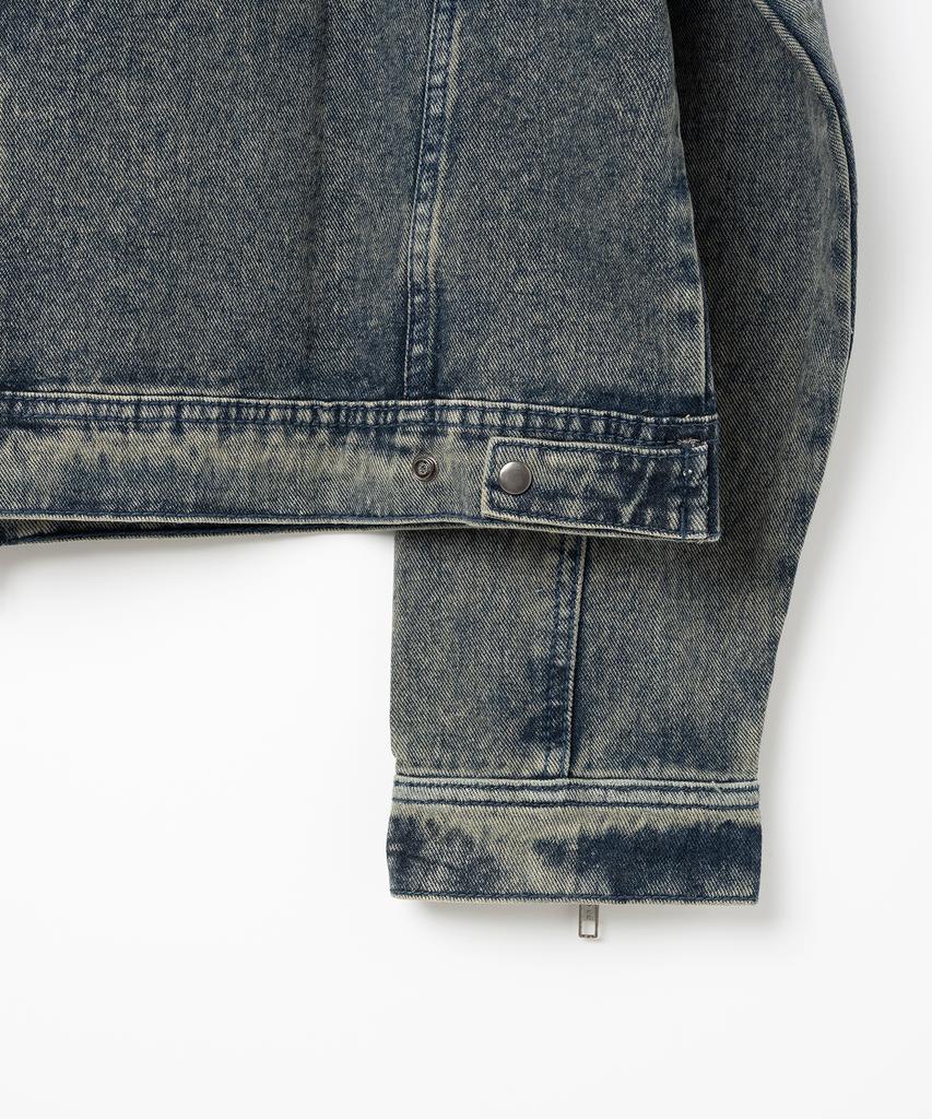 Millo Archive Denim Biker Jacket [Oil Blue]