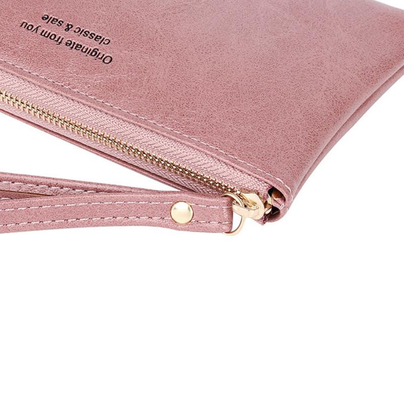 IELGY Portefeuille pour femme, pochette de rangement à fermeture éclair de grande capacité