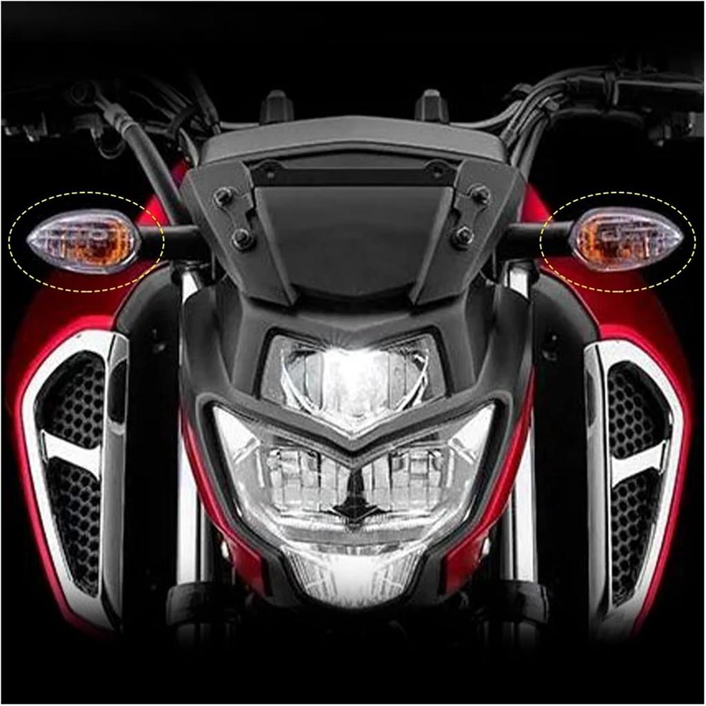 2PCS Motorcycle Turn Signal Light Indicator Lamp Compatible With YAMAHA YZF R1 R6 R125 R25 R3 FZ-6N XJ6 Front Back Blinker Blub Universal(Yellow)