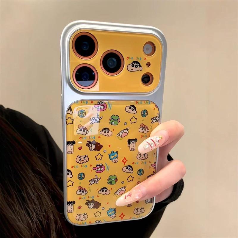 

Electroplating Drip Glue for Crayon Shin-chan iPhone Cases: Compatible with iPhone 17 Pro, 16 Pro, and 14 Pro. 16 Pro