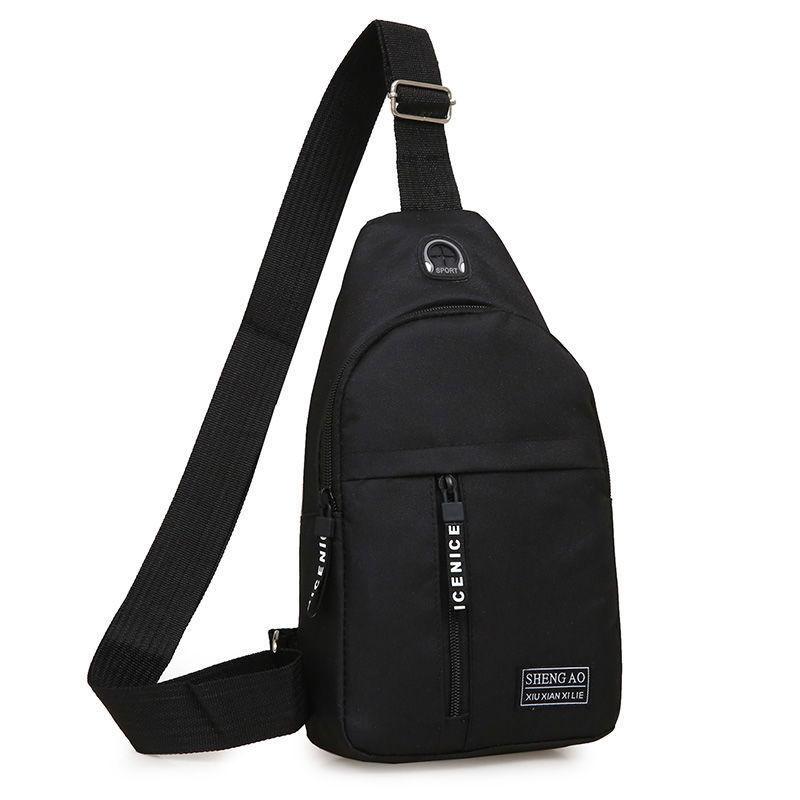 2025 New Men's Oxford Chest Bag Multi-functional Sports Outdoor Crossbody Bag Leisure Headset Shoulder Bag