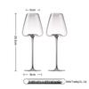 MDNG Crystal Glass Red Wine Glasses (Set of 2)