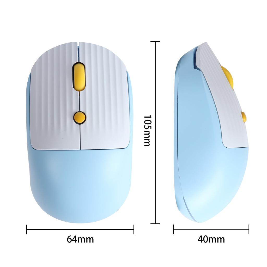 M11 2.4Ghz USB Wireless Mouse, Quiet, Rechargeable, Compact, 4-Button, USB Optical, Lightweight, Portable, Suitable for Women and Kids, Compatible