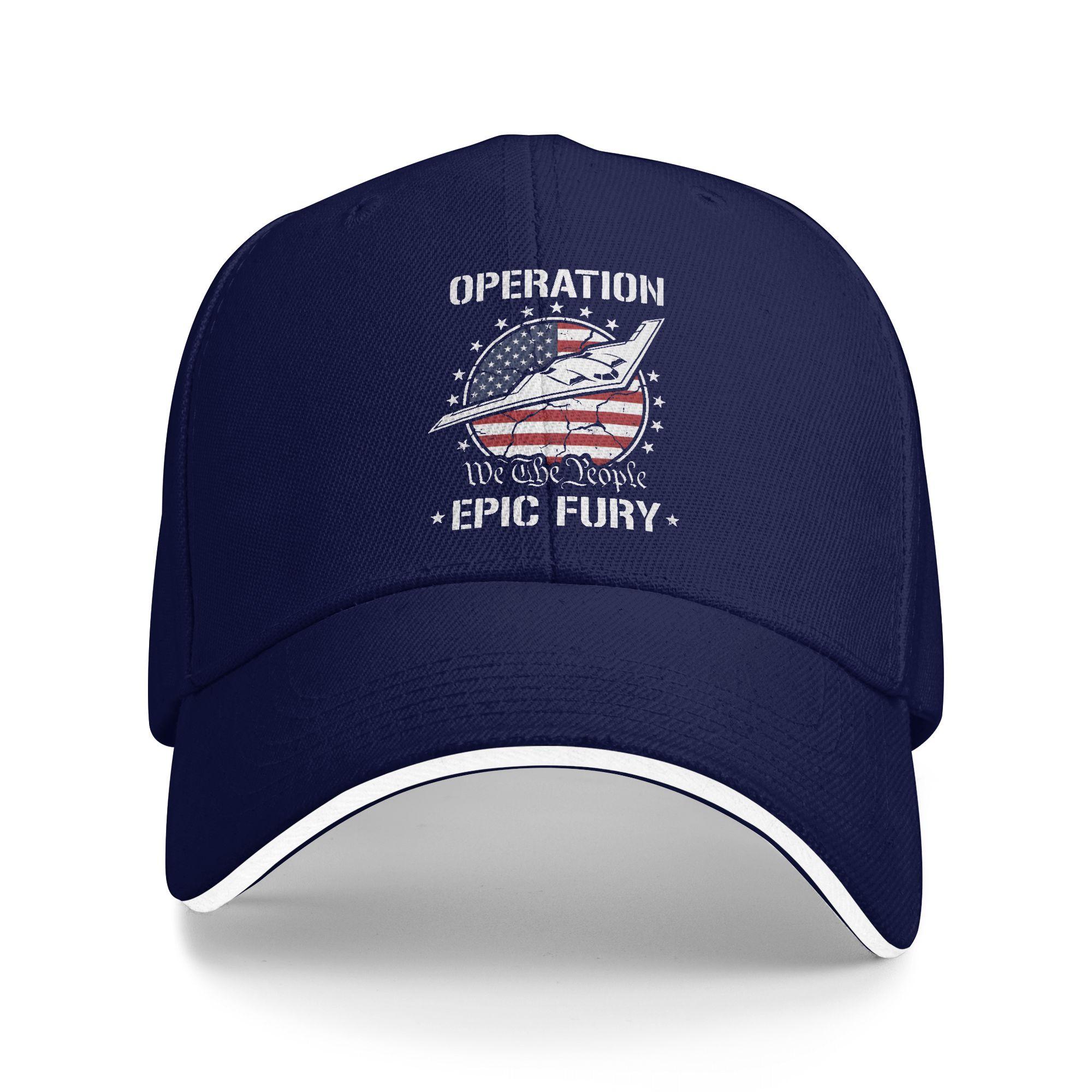 

Operation Epics Fury America Flag Baseball Cap Women Men Print Trucker Hat Summer y2k Retro Kpop Rock Dropshipping Snapback Cap One Size