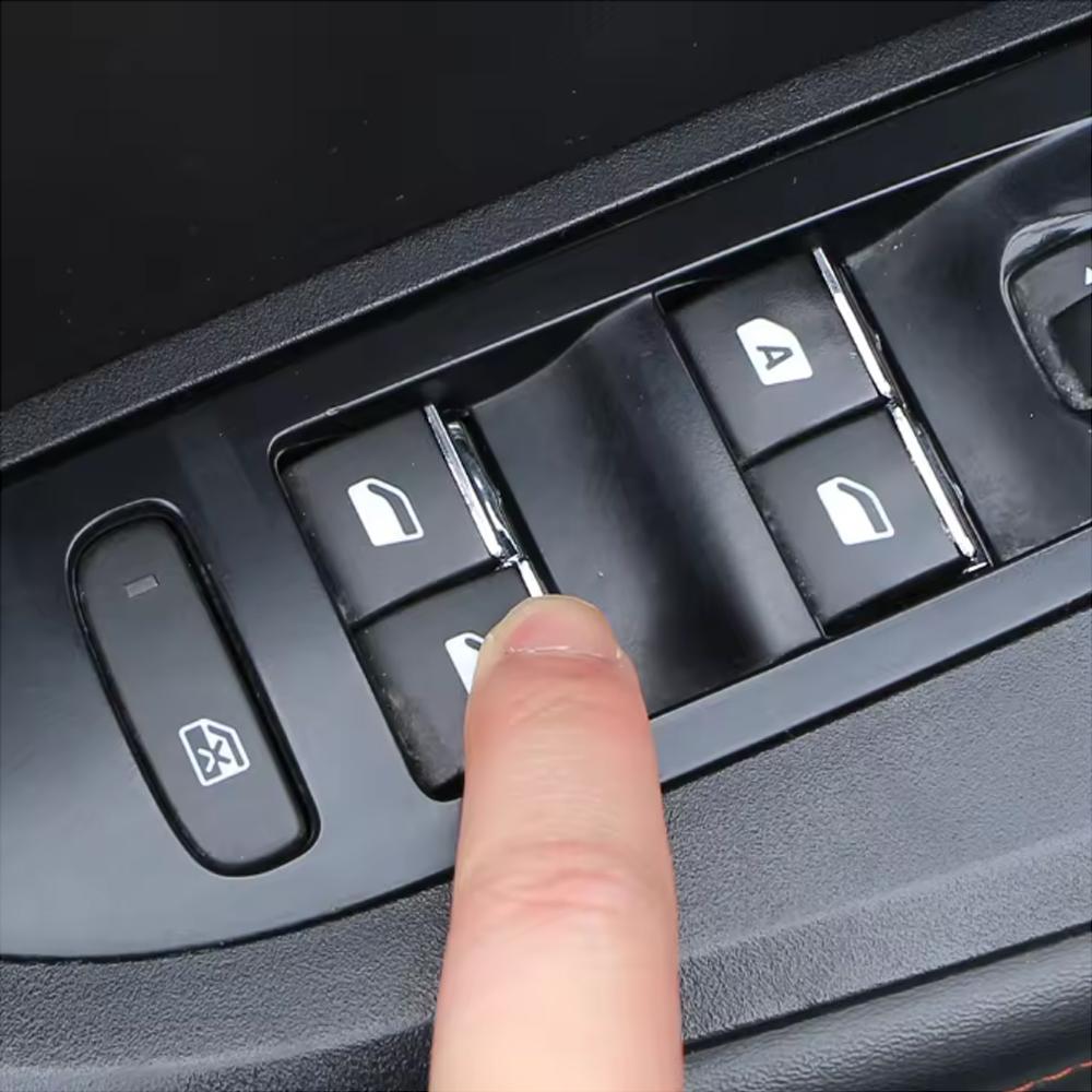 Car Window Lift Switch Button Sticker Sequin For Peugeot 208 301 508 607 2008 3008 4008 for Citroen C4 C5 Accessories