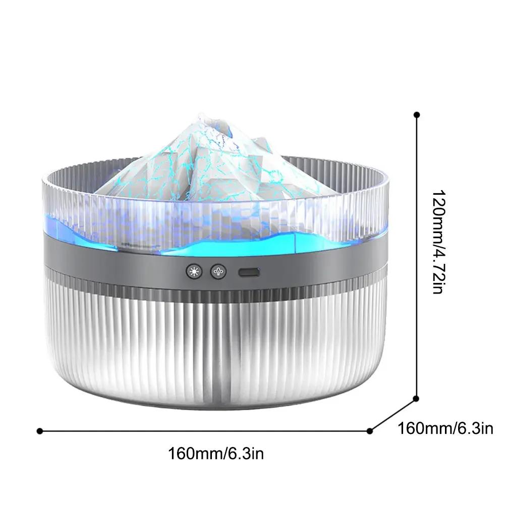1.5L Zvlhčovač vzduchu Difuzér sopka se světlem Zvlhčovač vzduchu se studenou mlhou pro domácnost kancelář ložnice