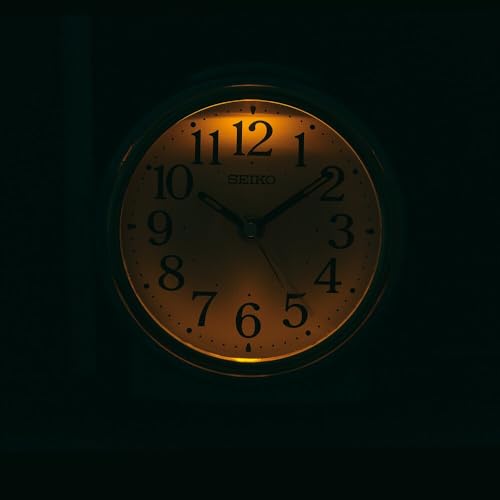 Seiko Clock Alarm Clock Table Clock Automatic Lighting Analog Visible At Night Silver Metallic 116 X 115 X 81mm KR518S