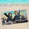 Anime K-On Mikrofaser Bedrucktes Strandtuch Bergsteigen Yoga Strand Schwimmen Laufen Saugfähiges Weiches Handtuch