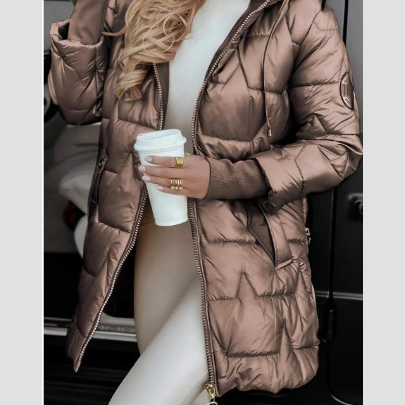 Autumn Winter Hooded Cotton Jacket Mid-Length Coat Women's Jackets Women Clothes Jacket