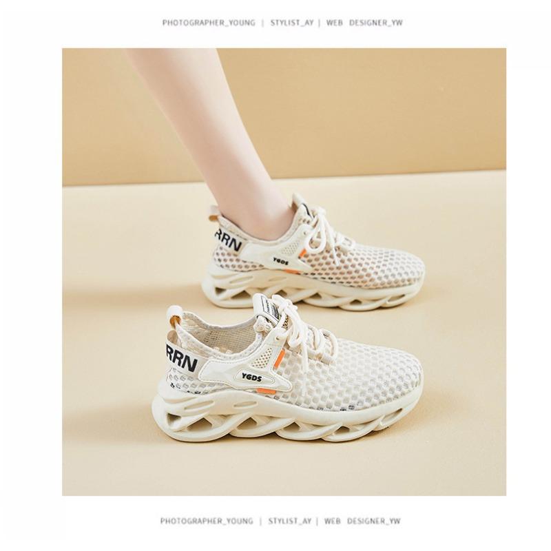 Cut-out Mesh Shoes, Athleisure Women's Shoes, Breathable Mesh Women's Singles, Coconut Shoes