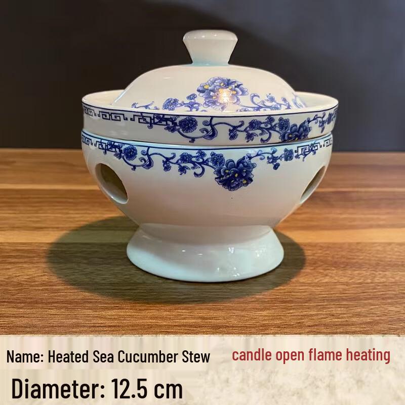 Chinese Blue & White Ceramic Stew Pot