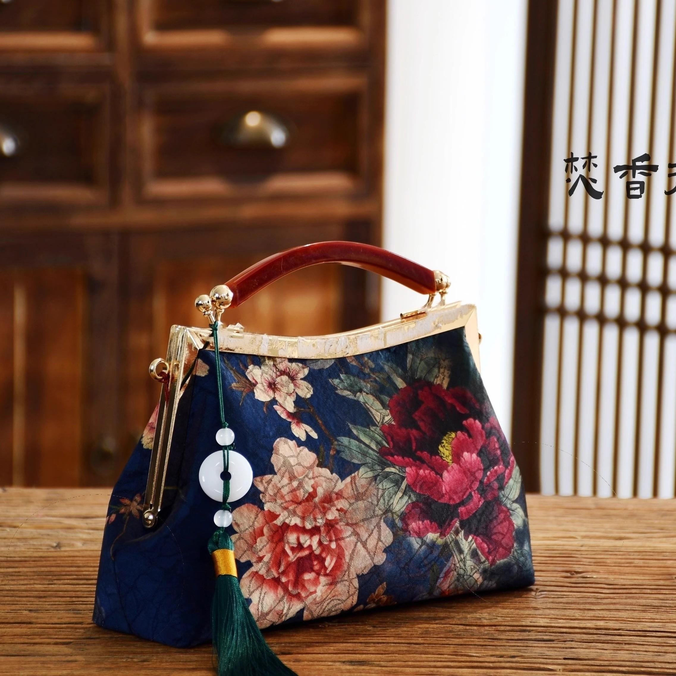 Classic Chocolate Style Top Handle Bag