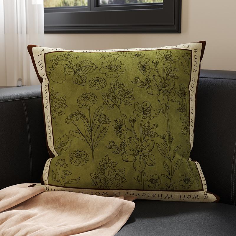 Copricuscini decorativi stile francese 45x45cm con imbottitura, Cuscini decorativi in misto lino per divano, letto, soggiorno