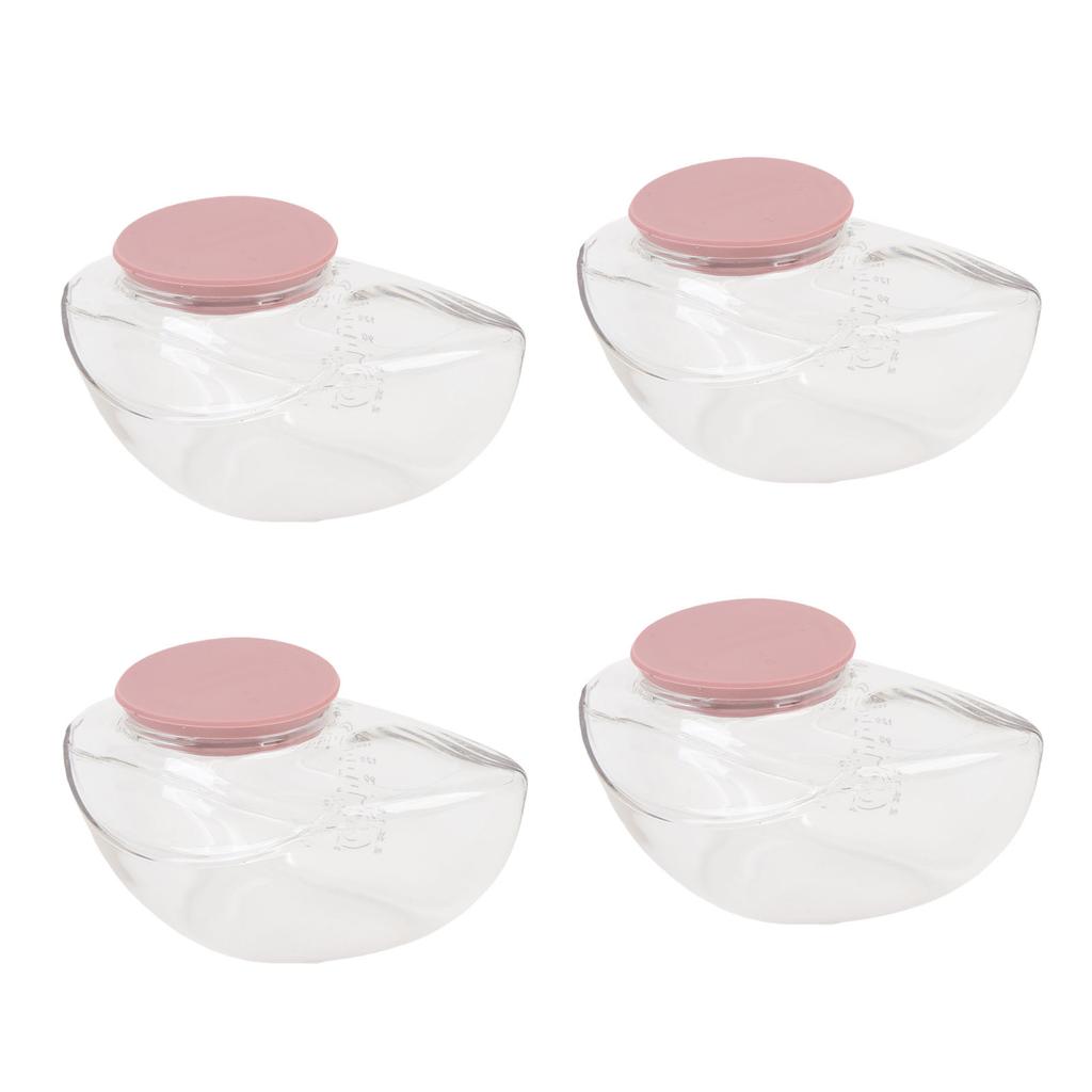 4 ks Sběrná nádobka na mateřské mléko pro nositelnou odsávačku mateřského mléka Momcozy M9, Sběrná nádobka na mléko, Příslušenství pro kojení, 150 ml