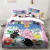 Set de lenjerie de pat 3D Cartoon B-Barbapapa Set husă de pilotă cu fețe de pernă Moale prietenos cu pielea Mărime unică king pentru copii Cadou de ziua de naștere