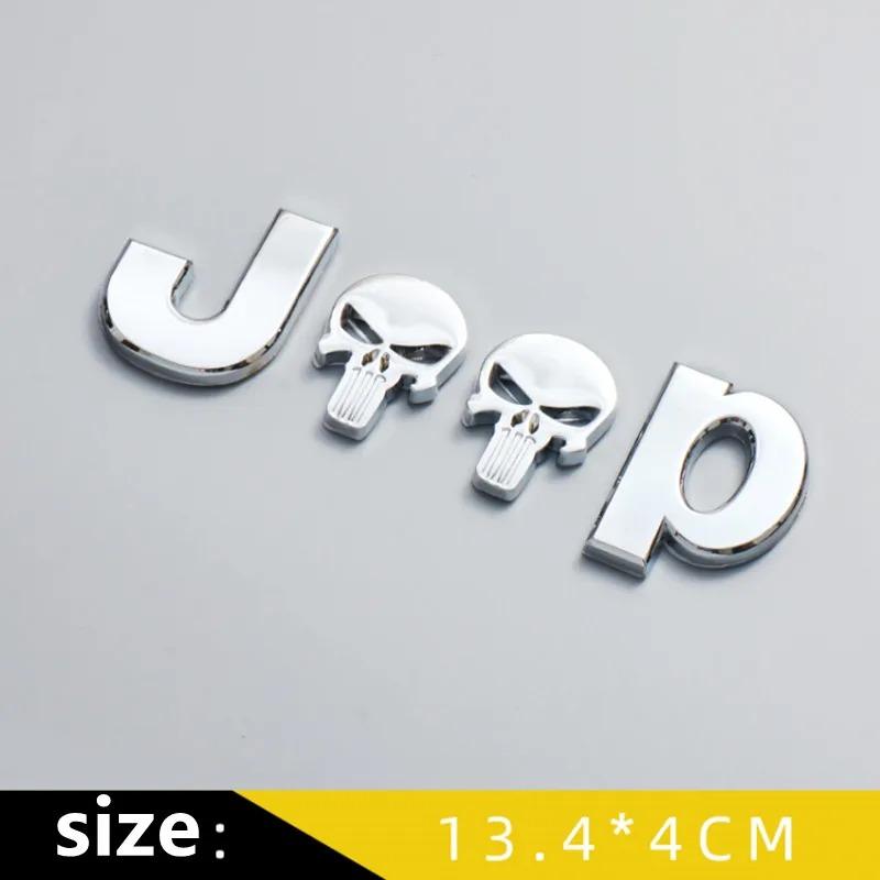 Car Accessories 3D Meatl Car Stickers For Jeep Renegade Grand Cherokee Xj Wrangler Jl Patriot Compass Car Decorations Sticker