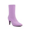 Women's short boots new pointed fashion sleeve thin heel high heel temperament thin elastic short boots large size socks boots