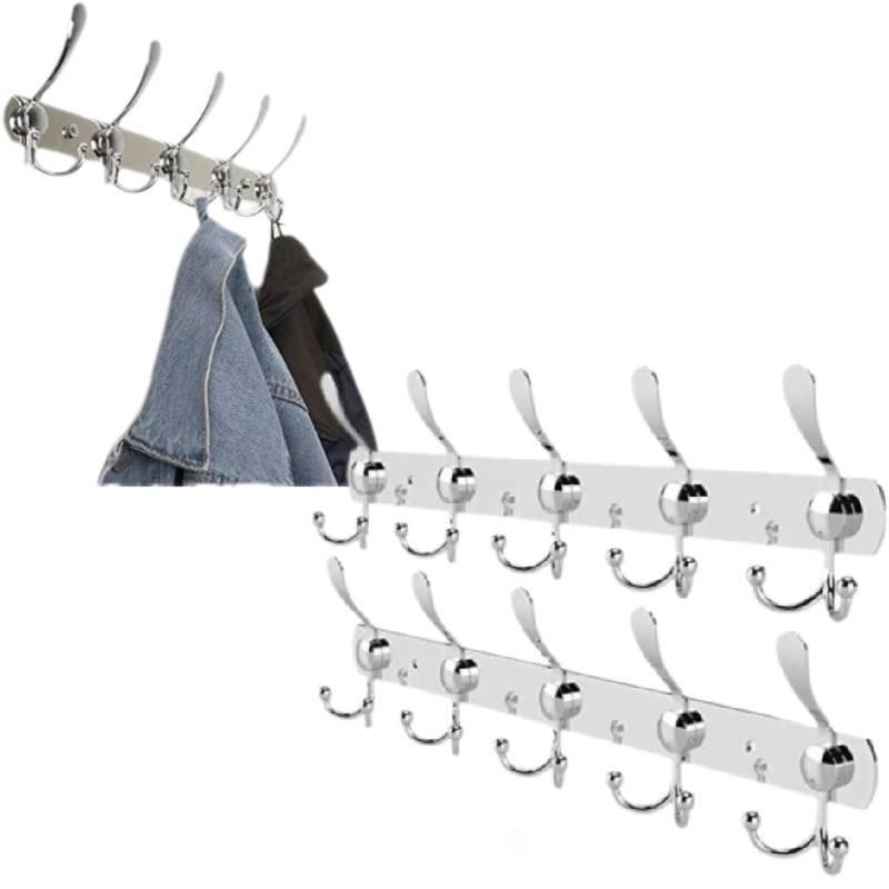 Design Of Hanging Stainless Steel Hangers With Wall Mounted Clothes Hats Hooks