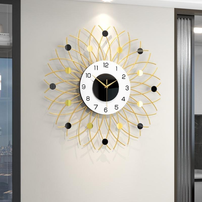 Silent Wall Clock With Light Modern Luxury Watches Large Minimalist Clocks Walls Decor Home Bedroom Living Room Decorations