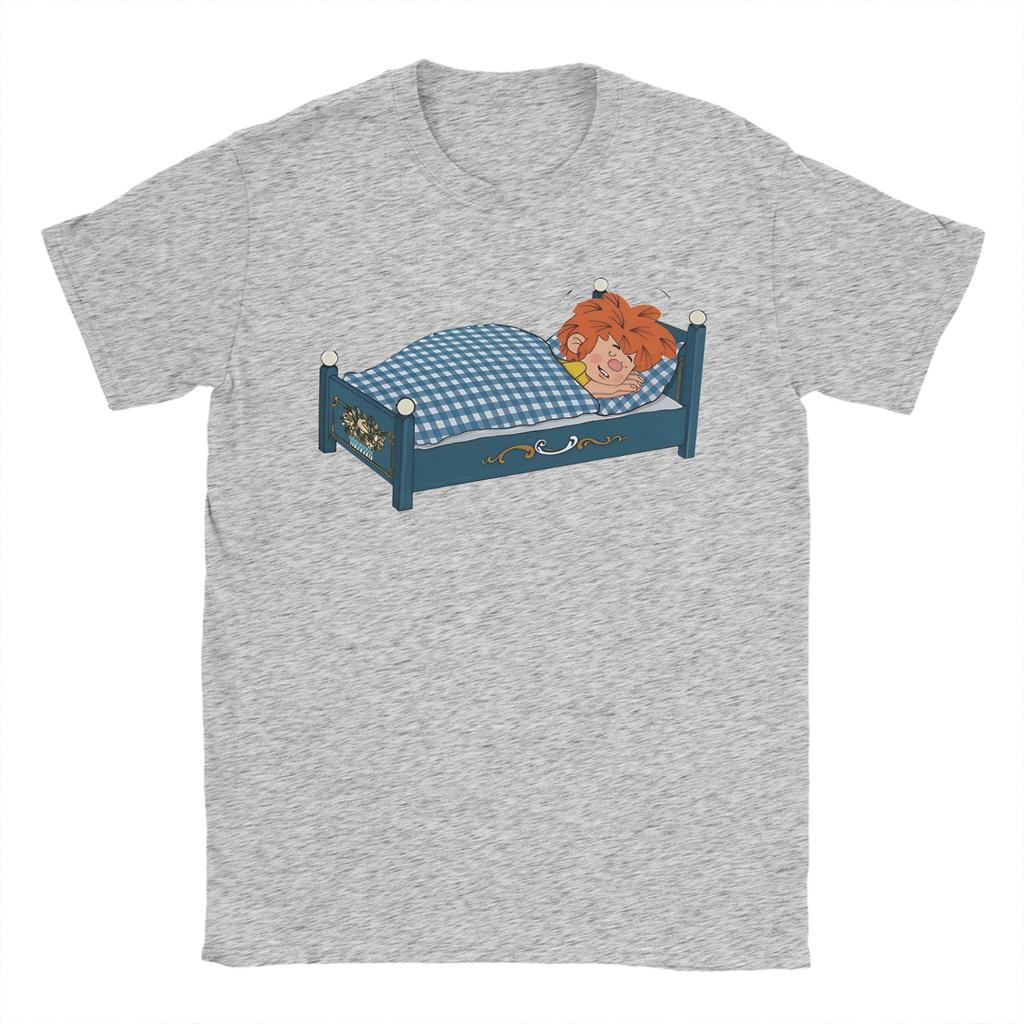 Pumuckl Got Tired And Went To Sleep Cotton Tshirt For Male Beach Vintage T Shirts Harajuku Tees Plus Size Print Tops