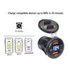 Dual Qc3.0 Car Charger Cigarette Lighter Socket Waterproof Usb Fast Charge with Voltmeter Switch 12/24V Quick Charge Adapter
