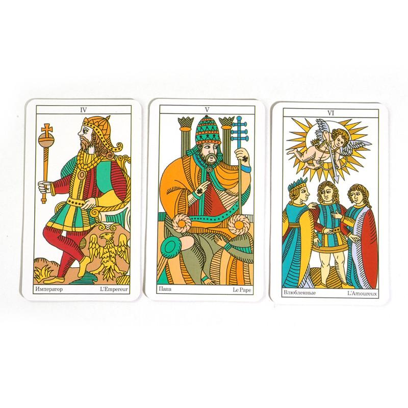 78PCS Russian Version Wait Tarot Cards Deck Party Playing Games Fate Divination Cards Game Board Game with Paper Instruction