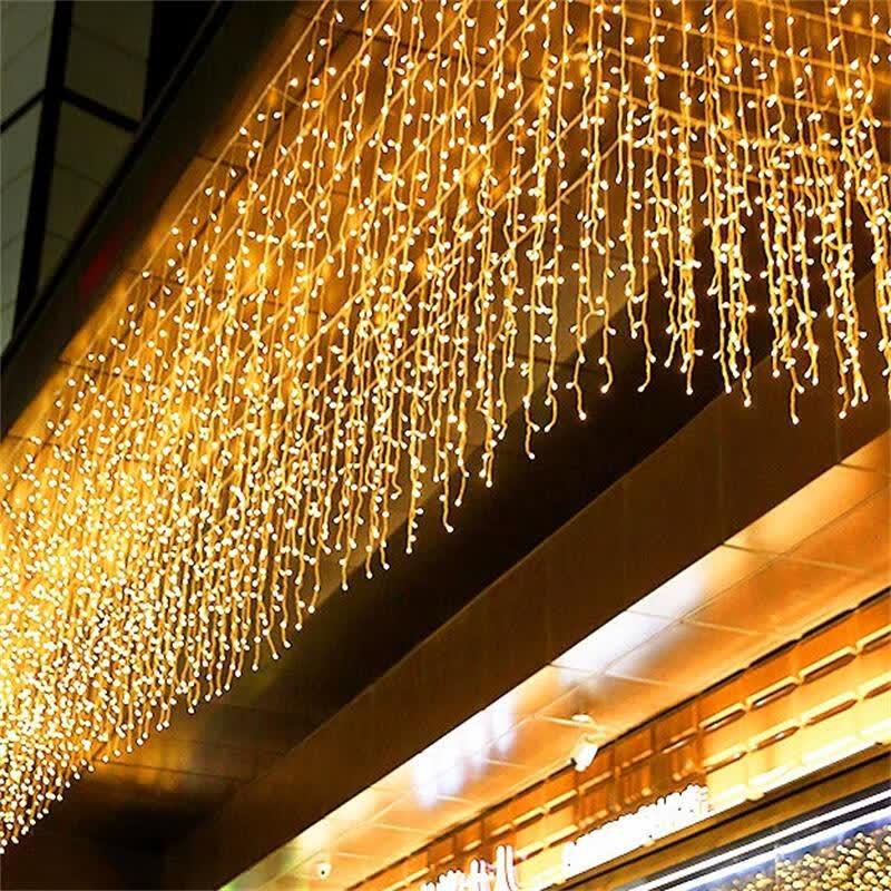 Outdoor Waterproof LED Icicle Waterfall String Lights