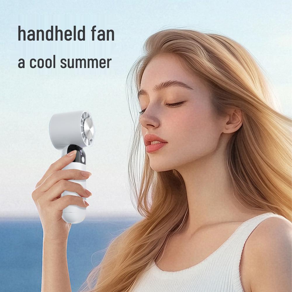 Portable Dual-Use High-Speed Mini Handheld Fan with Digital Display