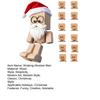 Christmas Shaking Wooden Man Figurine with Santa Hat And Beard Handmade Shaking Feet Wooden Doll with Magnetic Expressions for Car
