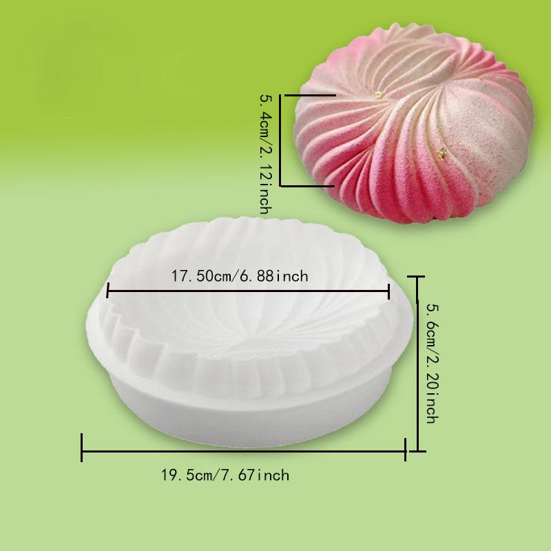 Round Mousse Cake Pan For Baking Large Dunes Silicone Mold 3D Geometric Pearls Pastry Tools For Chocolate Kitchen Accessories