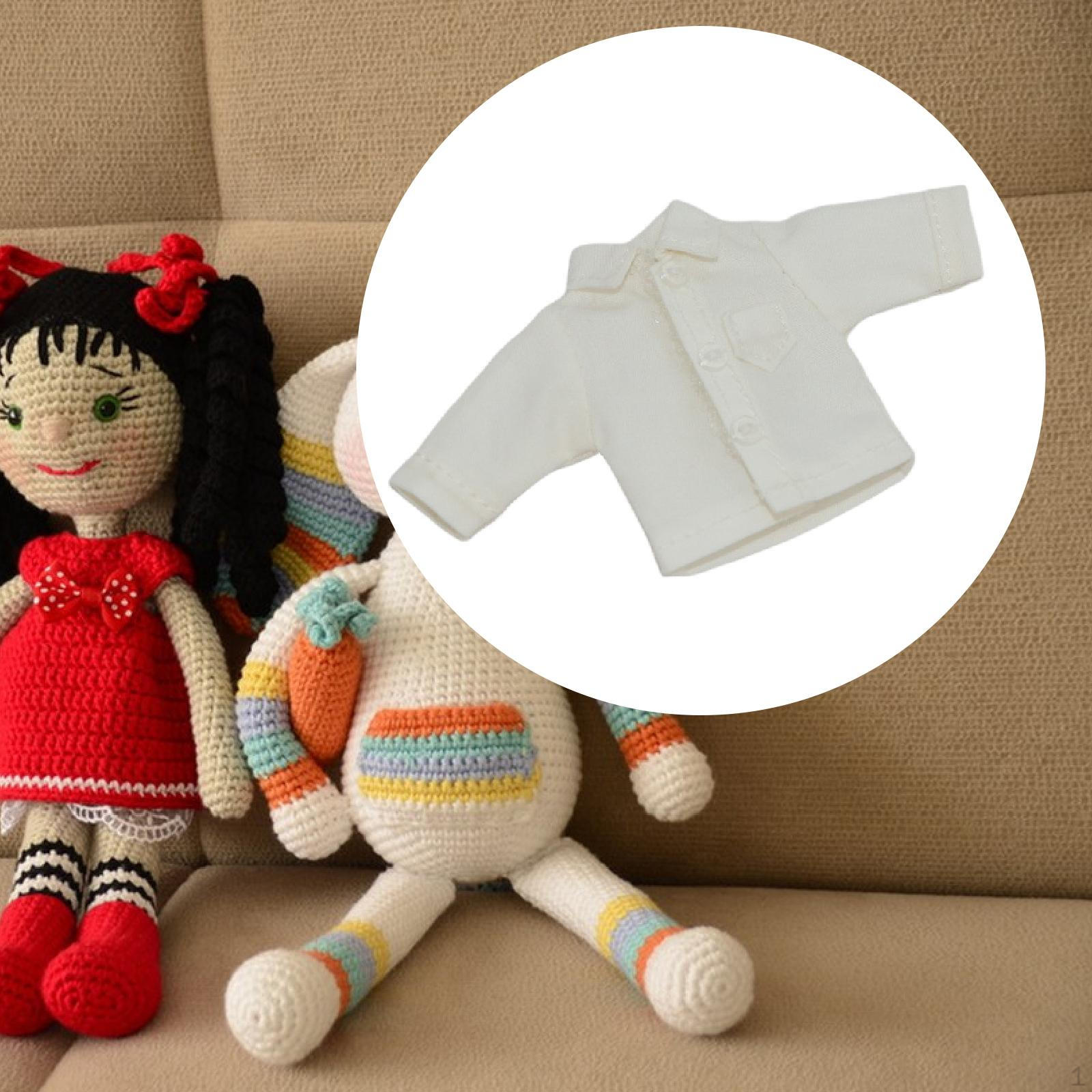

1/ Figure Shirt Long Sleeves Costume Accessories Kids Gifts Miniature Doll Clothes Top for белый