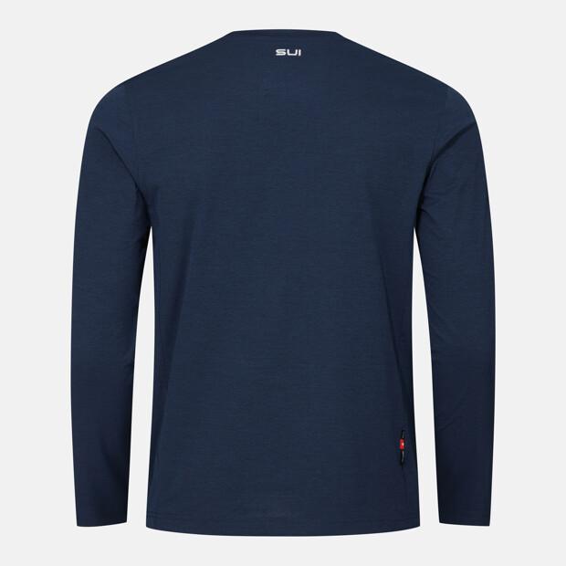 DESCENTE Swiss Triathlon Long Sleeve T-Shirt Navy Sr123Itl21 (B Type)