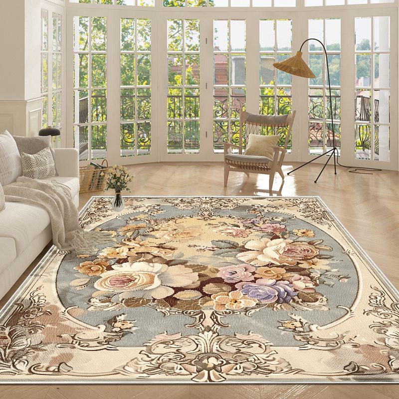 European Gorgeous Carpet Living Room Home Decoration Luxury Rugs for Bedroom Big Size Balcony Non-slip Floor Mat Washable Tapete