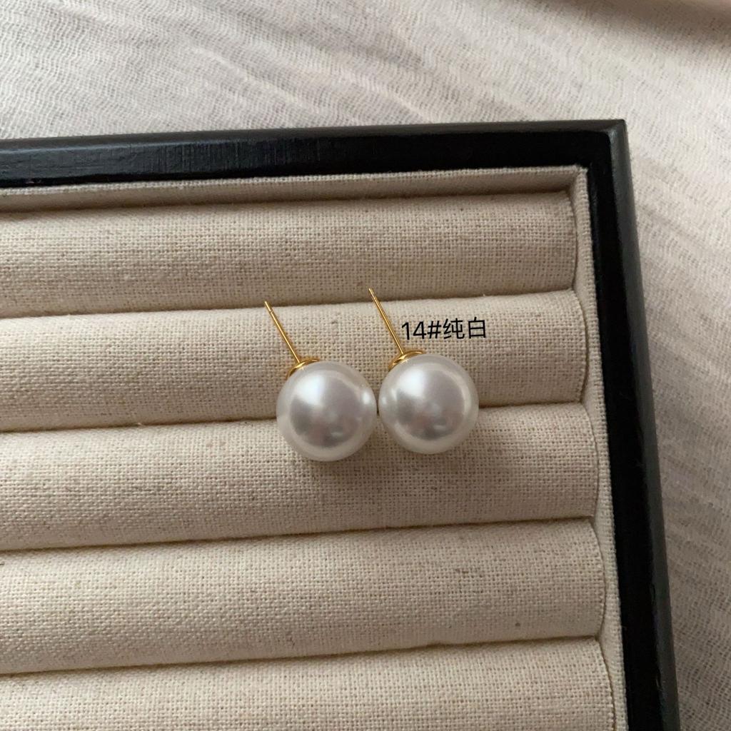 Simple And Sweet Atmosphere Pearl Multi-Color Stud Earrings, Advanced Not Monotonous And Versatile, Simple And Generous Light Luxury Earrings