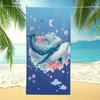 1pc Whale Pattern Beach Towel,Suitable for Seaside,Swimming Pool,Bathroom,Camping Travel, Yoga Fitness Multi-Purpose Beach Towel