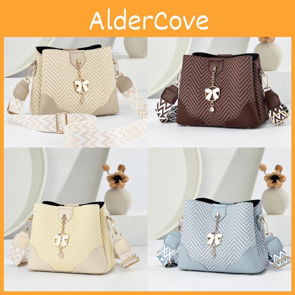 Borsa a Secchiello da Donna con Tracolla Regolabile e Chiusura a Zip per Uscite Casual