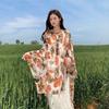 Tassels Sunscreen Scarf Shawl Paisley National Style Cloak Elegant Cardigan Cape  Beachside