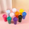 1pcs 475ml  Reusable Plastic Straw Cup 16OZ  Large Capacity Leakproof Travel Tumbler for Coffee Smoothie Home Birthday Party