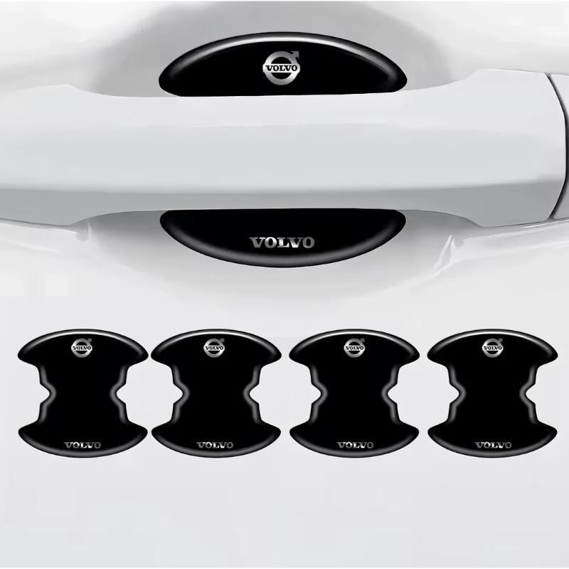 Naklejka odporna na zarysowania klamki drzwi samochodu czarna naklejka ochronna na klamkę drzwi folia ochronna na lakier akcesorium naklejka Volvo XC90 V90 V60 S80