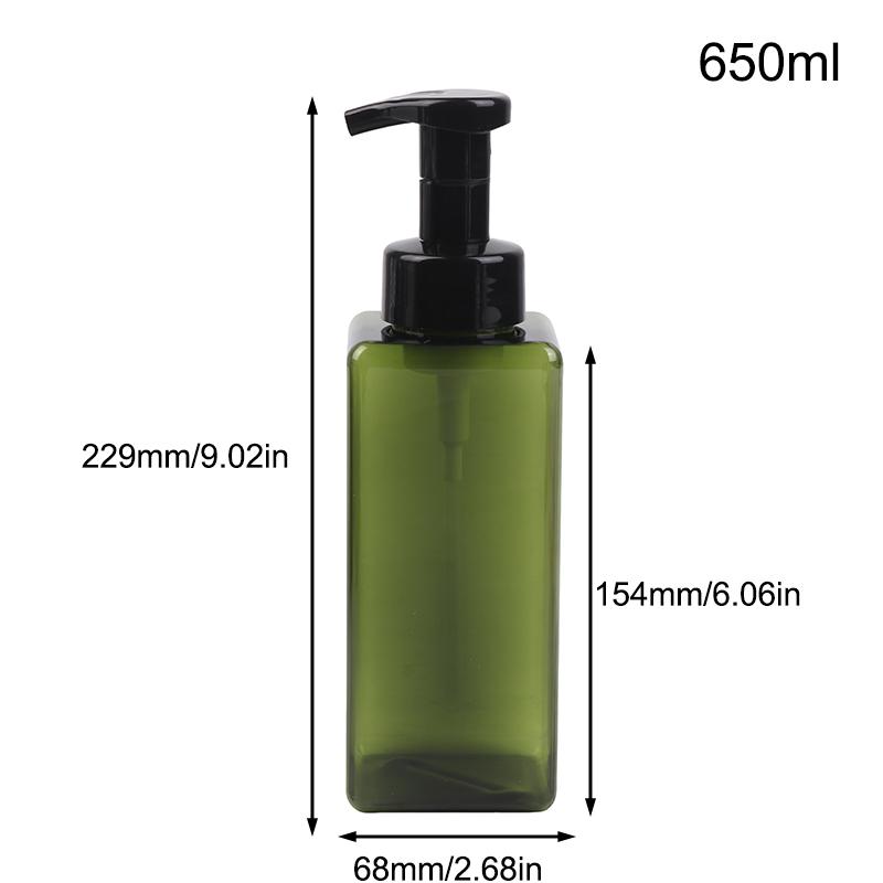 Square Plastic Pump Bottles – Refillable Containers for Shampoo, Lotion & Soap Dispensing