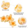 European/American Three Flowers Plumeria Claw Clip - Cute Large Hairpin for Women's Bun