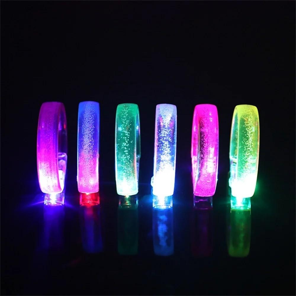 10 Pieces High Transparency Light Up Bangle Glow in The Dark Luminous Wristbands Night Events
