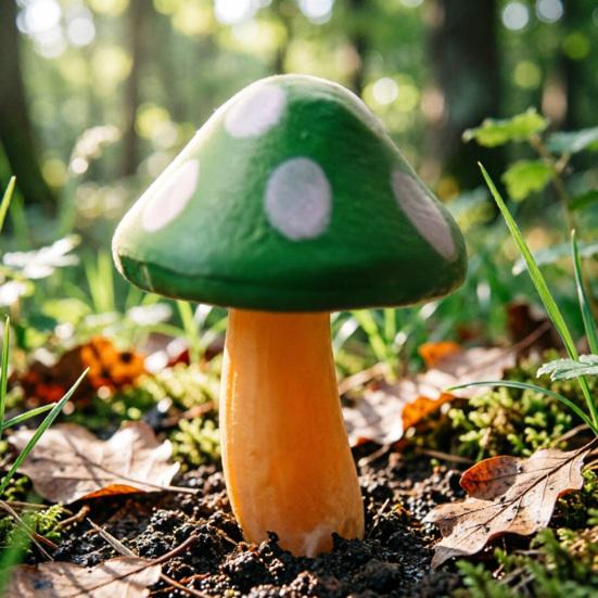 Lot de 2 figurines miniatures de champignons, adorables décorations pour jardin féérique, bonsaï, terrarium, maison de poupée, micro-paysage