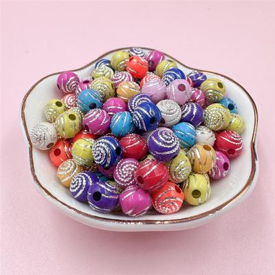Home Party Supplies Necklaces Loose Beads 8mm Spacer Beads Acrylic Jewelry Making Bracelet Rhinestone 100 Pcs