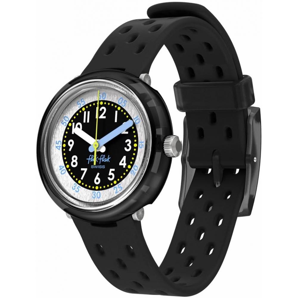 SWatch [flick Flack] Kids Watch Fizz In Black Fizz In Black Fcnp001 Unisex Kids Black Black