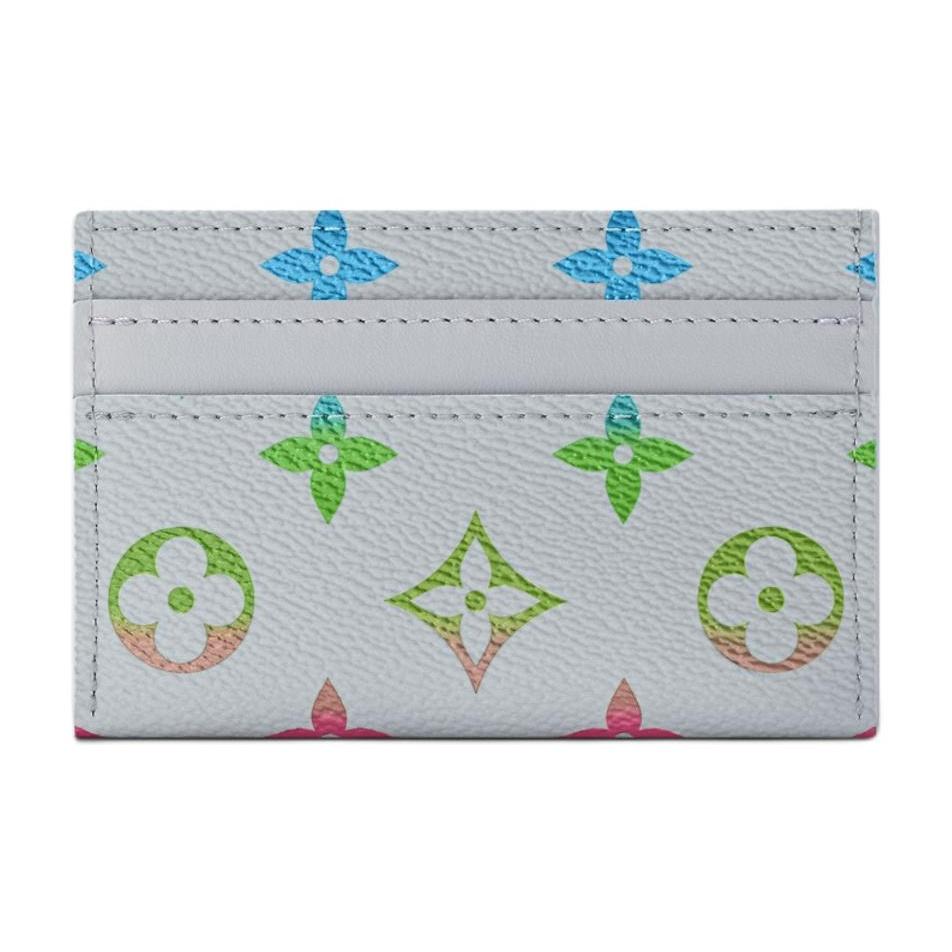 Louis Vuitton Monogram Canvas Card Holder Gradient Gray Men Accessories M14355