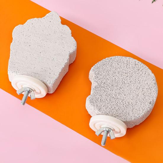 4 Pcs Birds Beak Grinding Stone Parrot Calcium Perch Chewing Toy Birds Foot Claws Trimmer Platform for Small Medium Birds Parakeet Lovebird Cockatiel