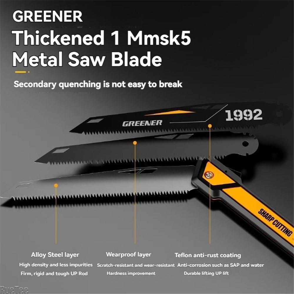 SK5 Steel Adjustable Folding Hand Saw Durable Thickened Rustproof Wood Cutting Tool for Woodworking